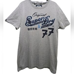 Vintage Superdry #77 Limited Edition Premium Goods Gray T-shirt - Men's Large
